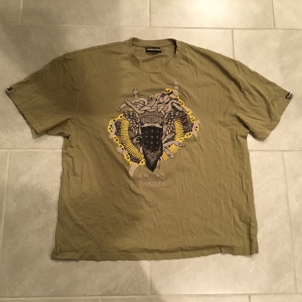 Crooks & Castles Tee Shirt Medusa Snakes